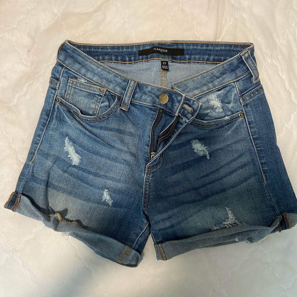 Harper high rise jean shorts 27